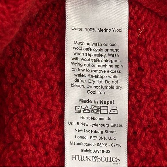 NWOT Hucklebones London Girls Red Knit Sweater - Picture 7 of 8